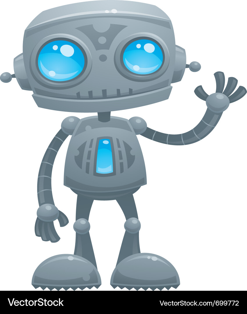 Waving Robot Vector Image