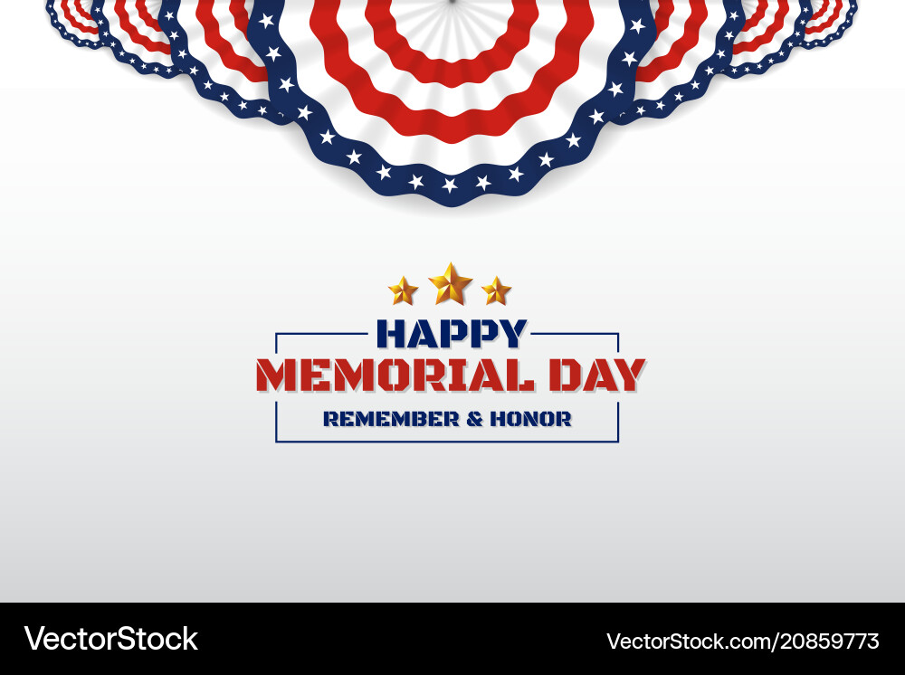 Happy memorial day background design with usa Happy memorial day background design with usa vector image