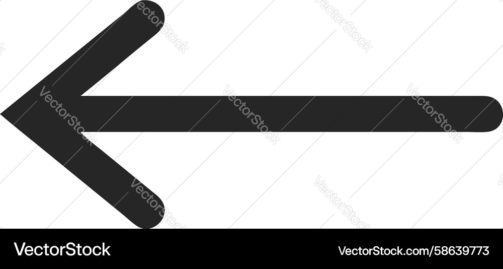 Left Arrow Icon - Back Navigation Vector Image