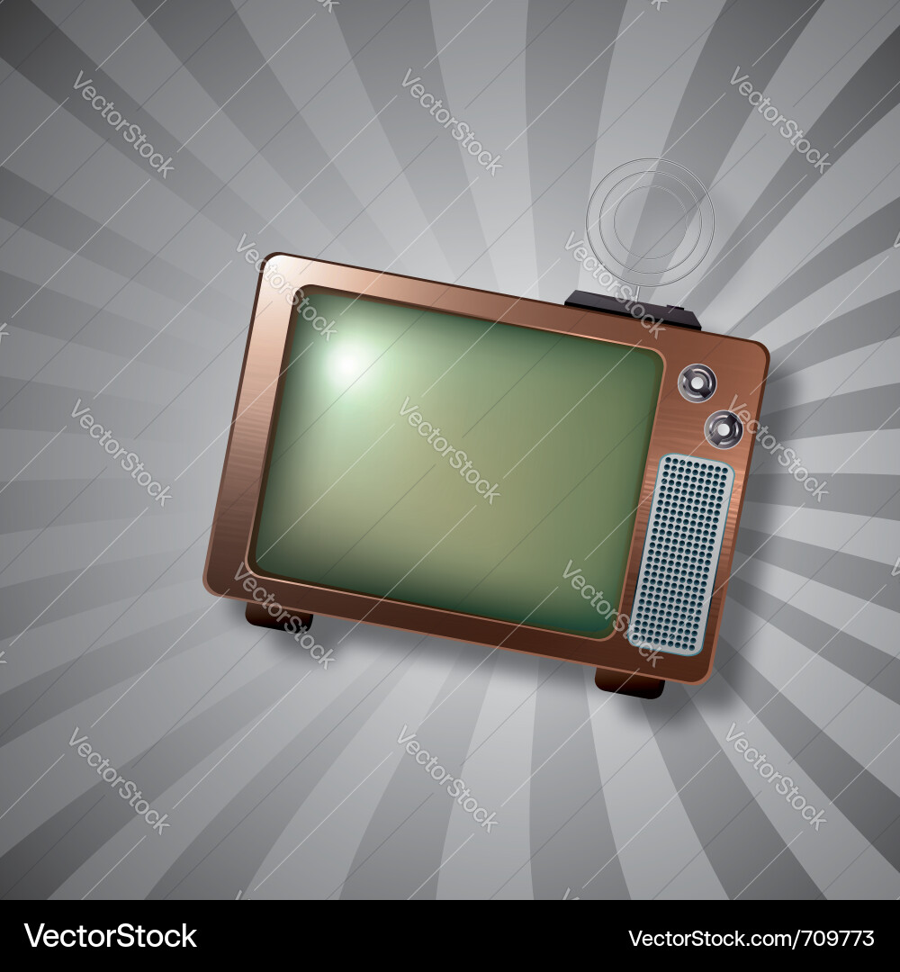 Retro tv antenna Vector Image