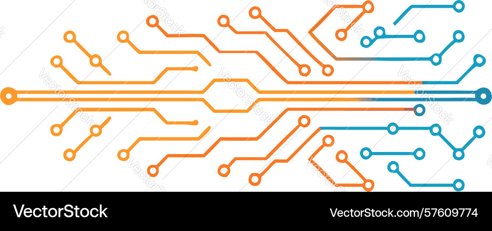 Circuit board pattern design generative ai vector image