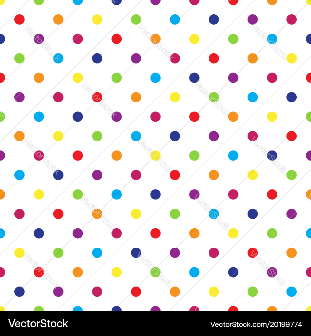 Colorful Polka Dot Pattern Vector Image
