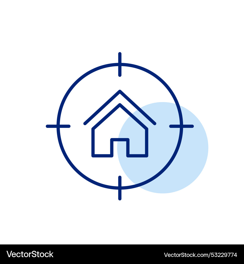 House in target precise search for a specific House in target precise search for a specific Vector Image