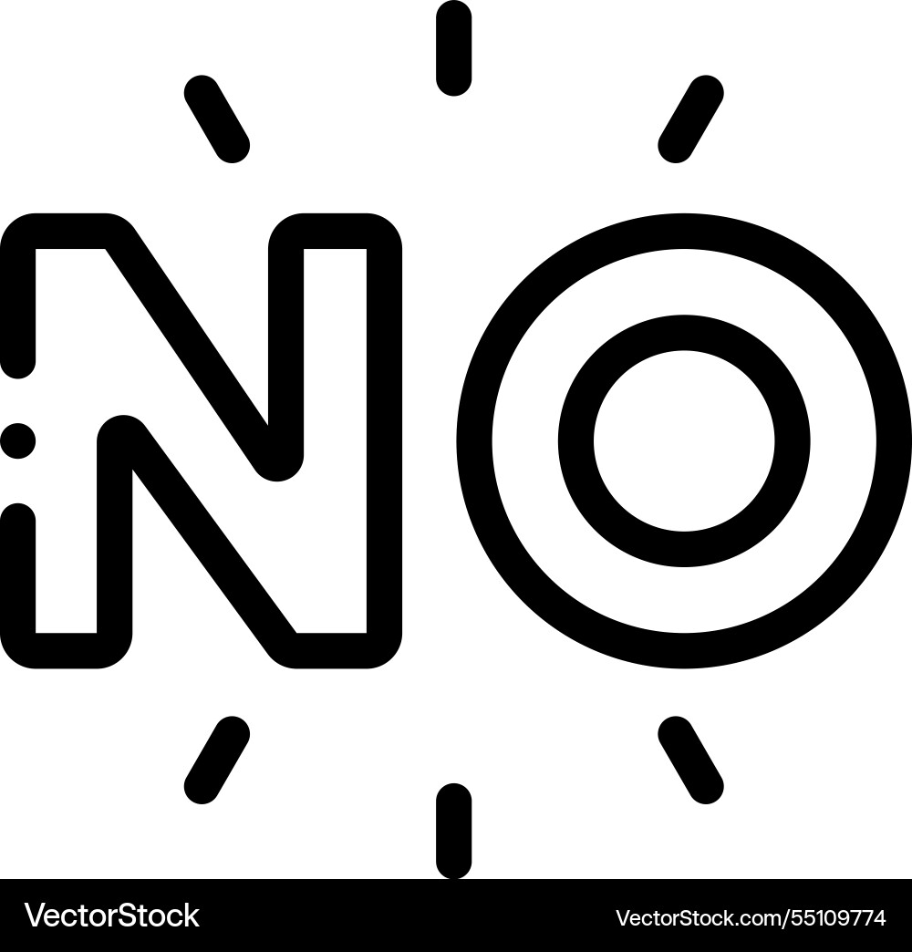 No icon thin linear style design isolated No icon thin linear style design isolated vector image