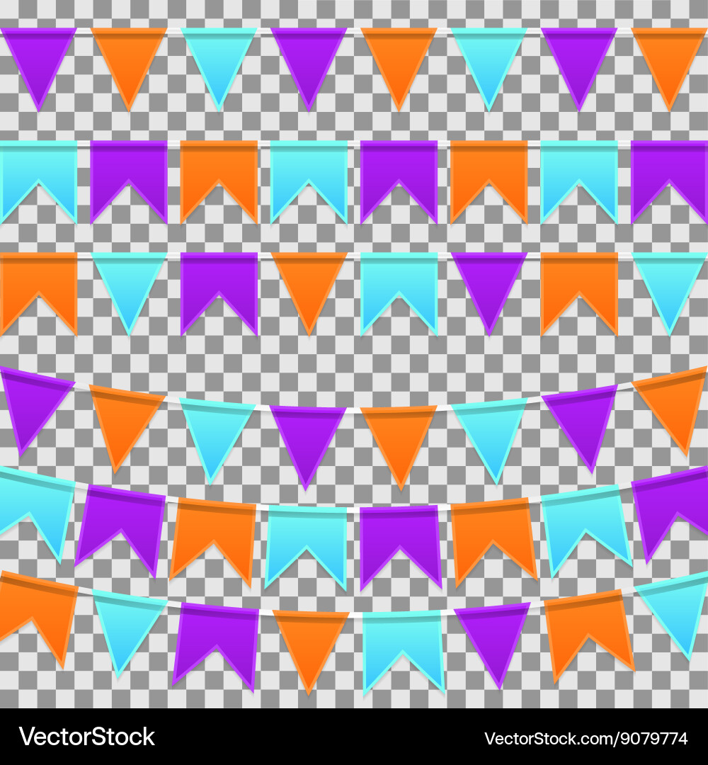 Set of colorful flags vector image
