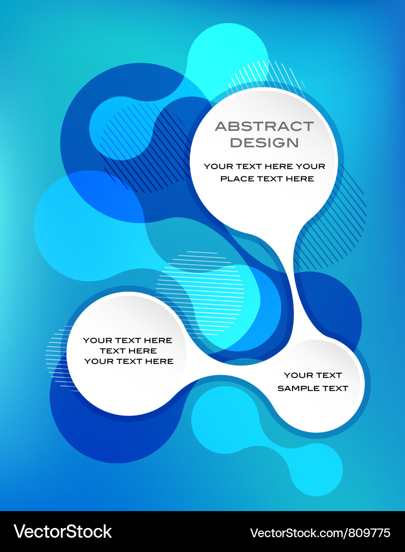 Abstract Blue Color Blocks Vector Image