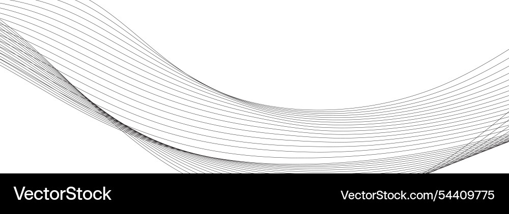Abstract curved lines of fluid motion vector image