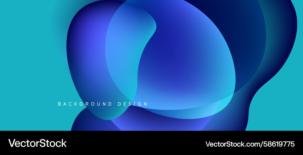 Abstract fluid shapes overlap creating vibrant Abstract fluid shapes overlap creating vibrant Vector Image