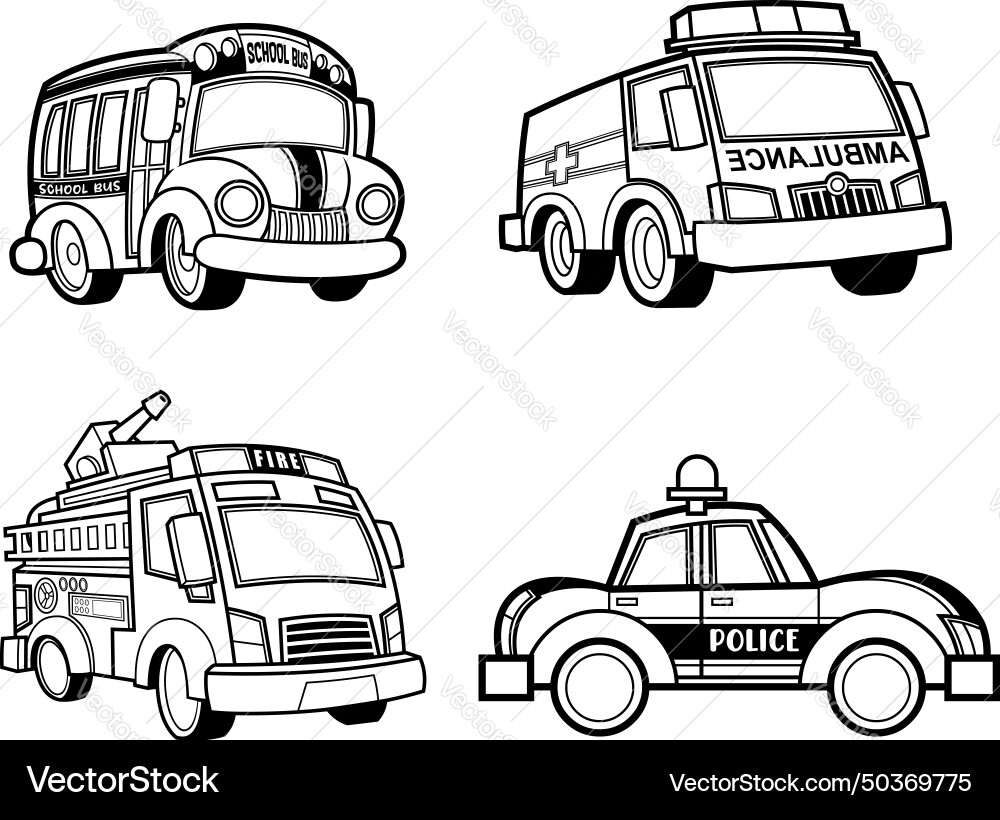 Ausgezeichnete verschiedene Cartoon Truck Sammlung Ausgezeichnete verschiedene Cartoon Truck Sammlung vektorbild