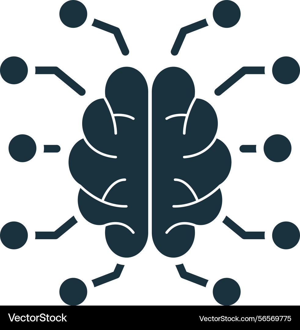 Brain connections representing machine learning Brain connections representing machine learning vector image