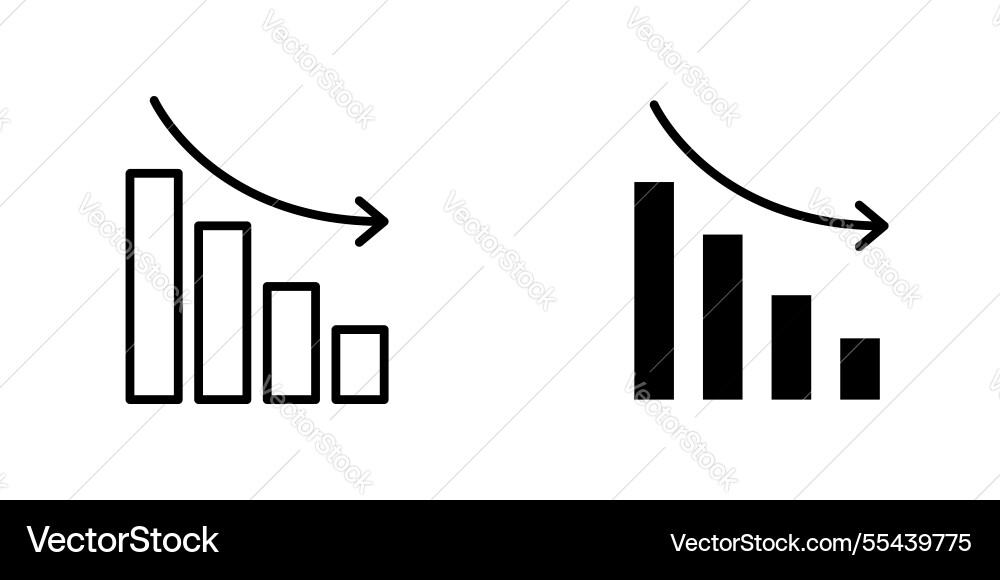 Chat arrow down icons stroke line and black solid Chat arrow down icons stroke line and black solid vector image