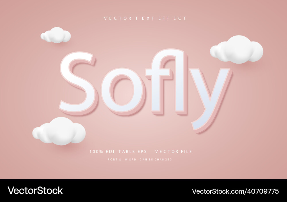 Elegant Text Effect - Softly Editable Vector Image