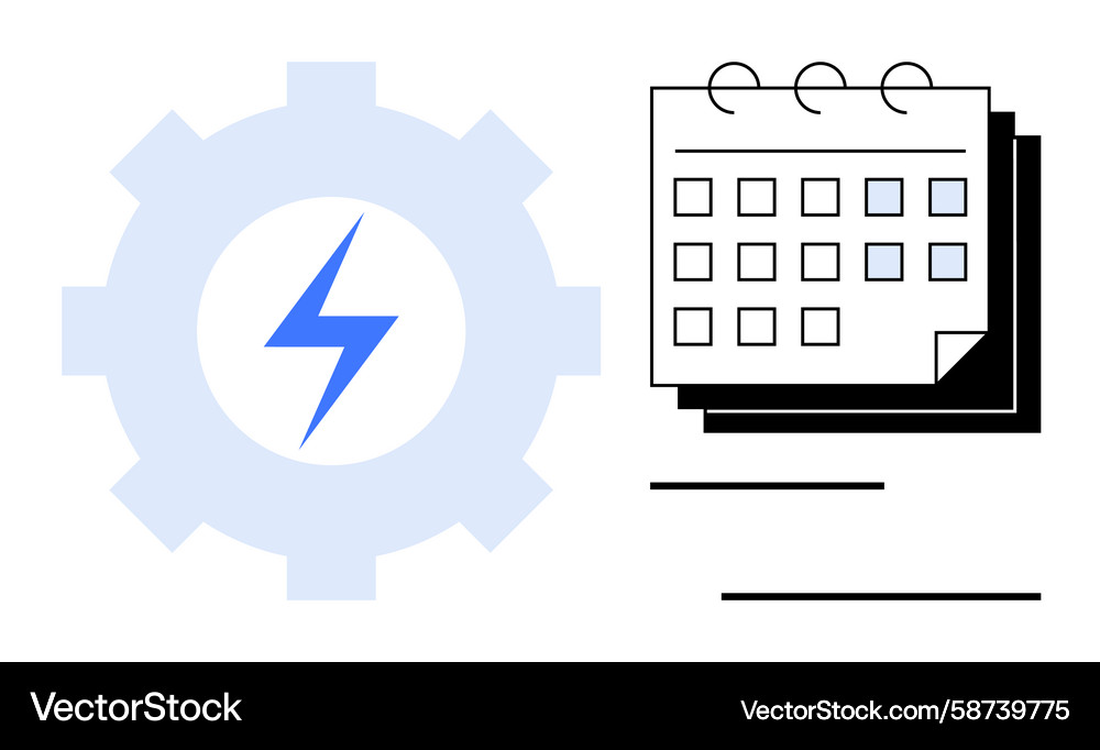 Energy-efficient scheduling concept featuring Vector Image