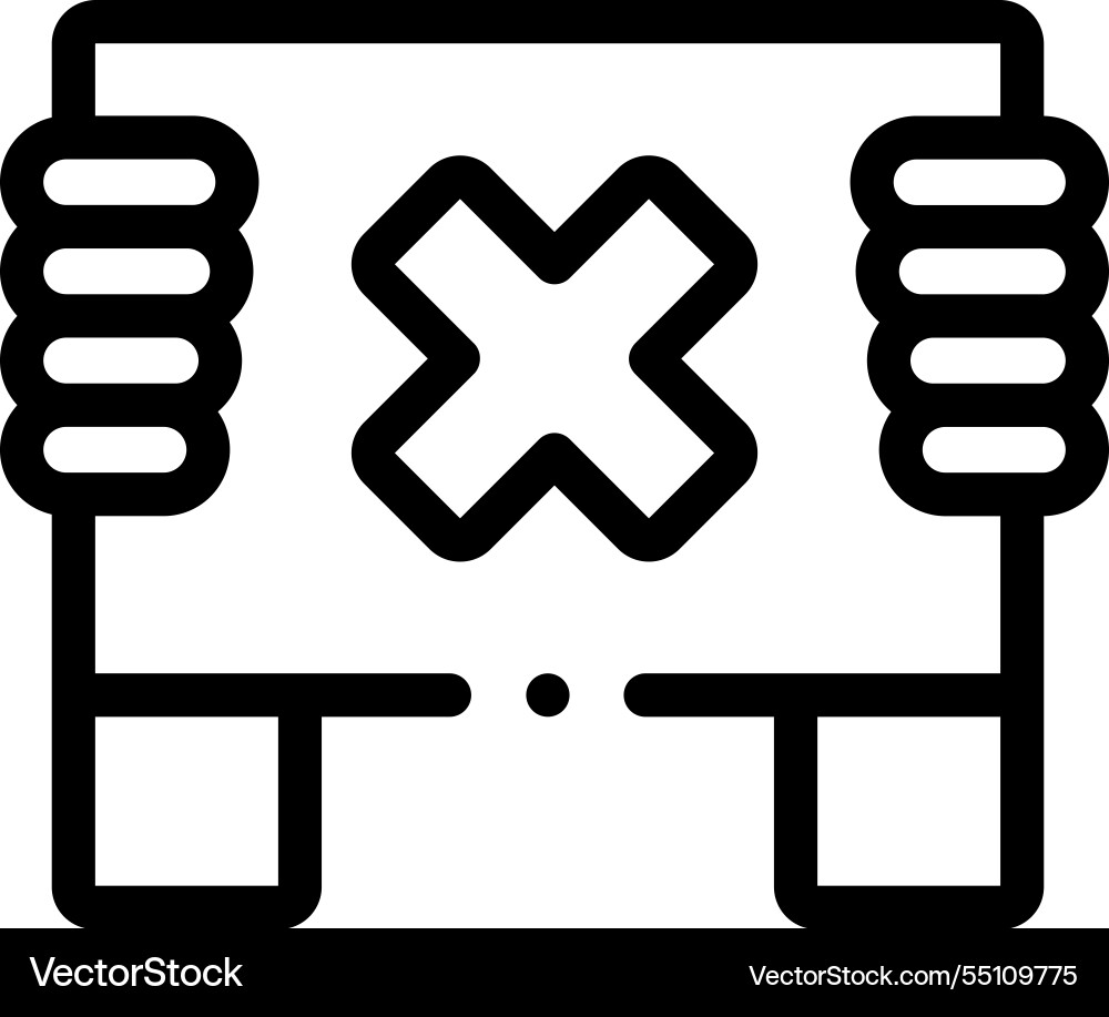 No icon thin linear style design isolated vector image