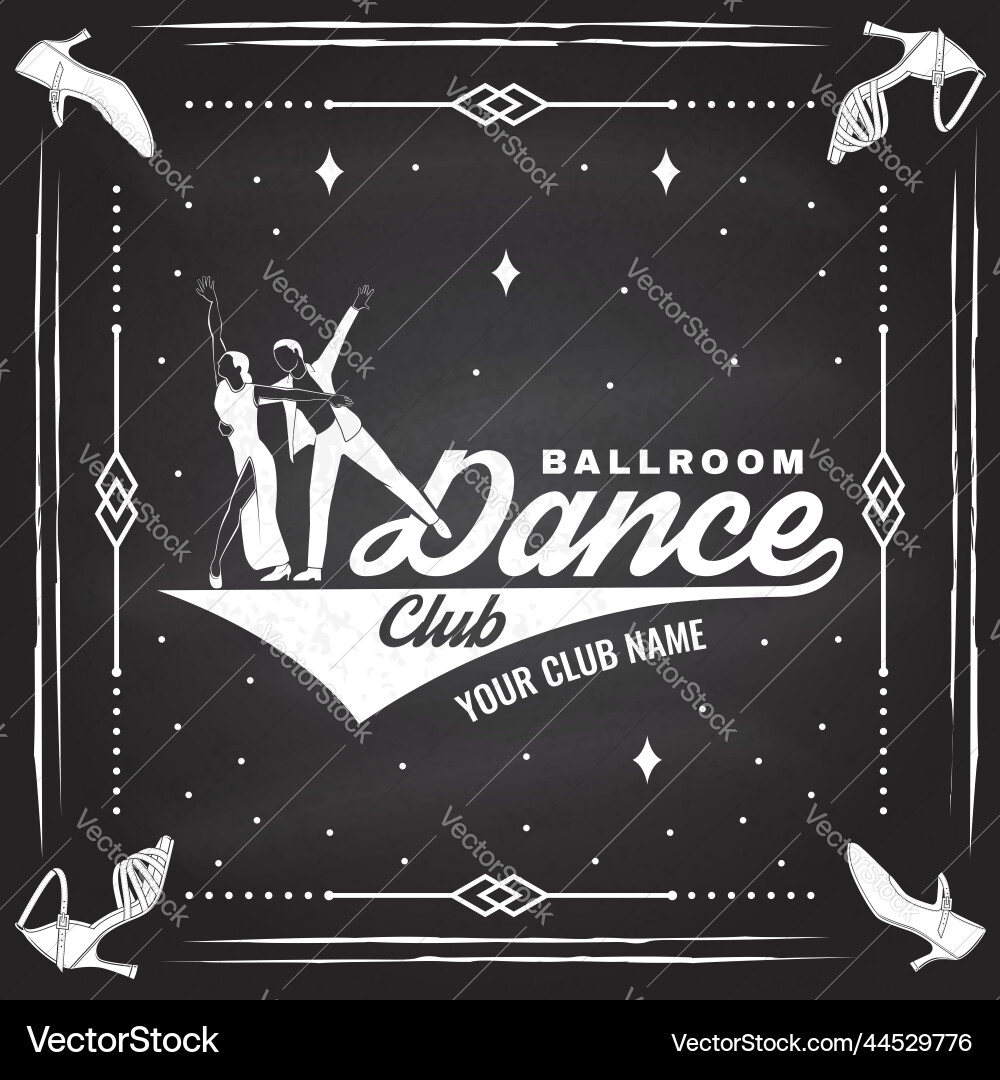 Ballroom Tanz Sport Club Logo Badge Ballroom Tanz Sport Club Logo Badge vektorbild