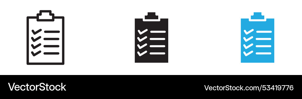 Check list icon thin line Check list icon thin line vector image