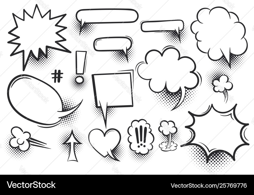 Comic book text speech bubble Comic book text speech bubble vector image
