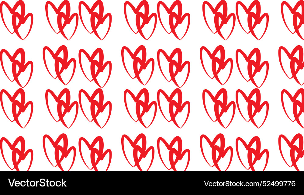 Heart shape seamless pattern design Vector Image
