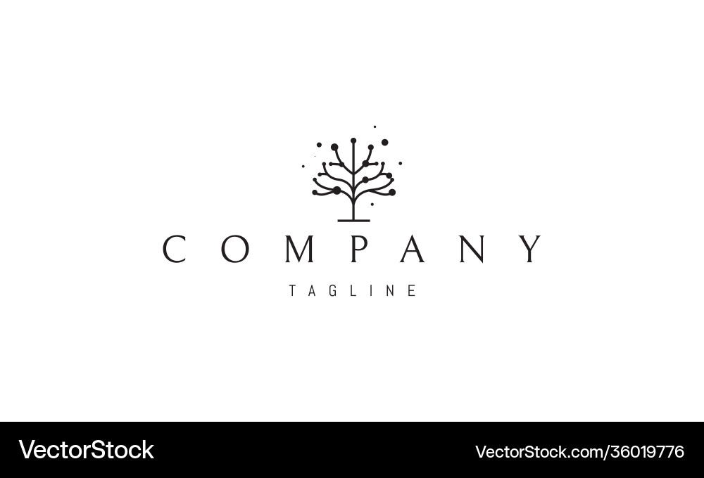 Logo on which an abstract image a tree Logo on which an abstract image a tree vector image