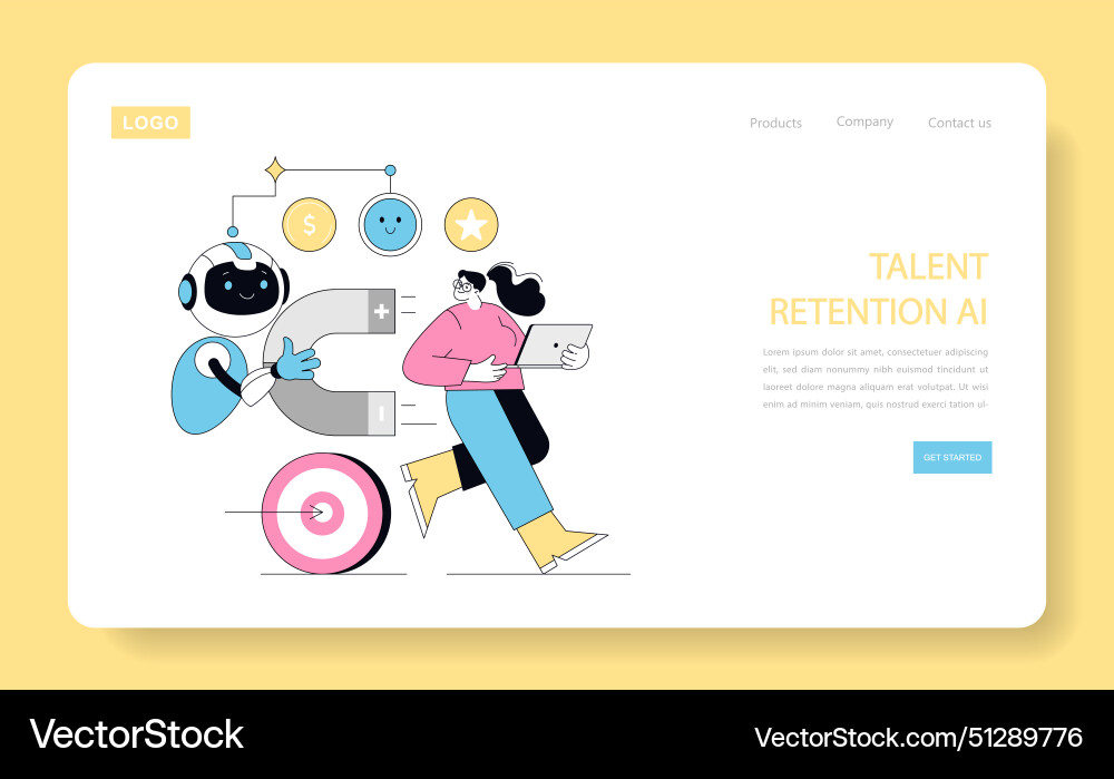 Using ai for human resources flat Using ai for human resources flat vector image