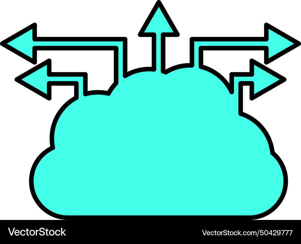 Cloud computing data icon Vector Image