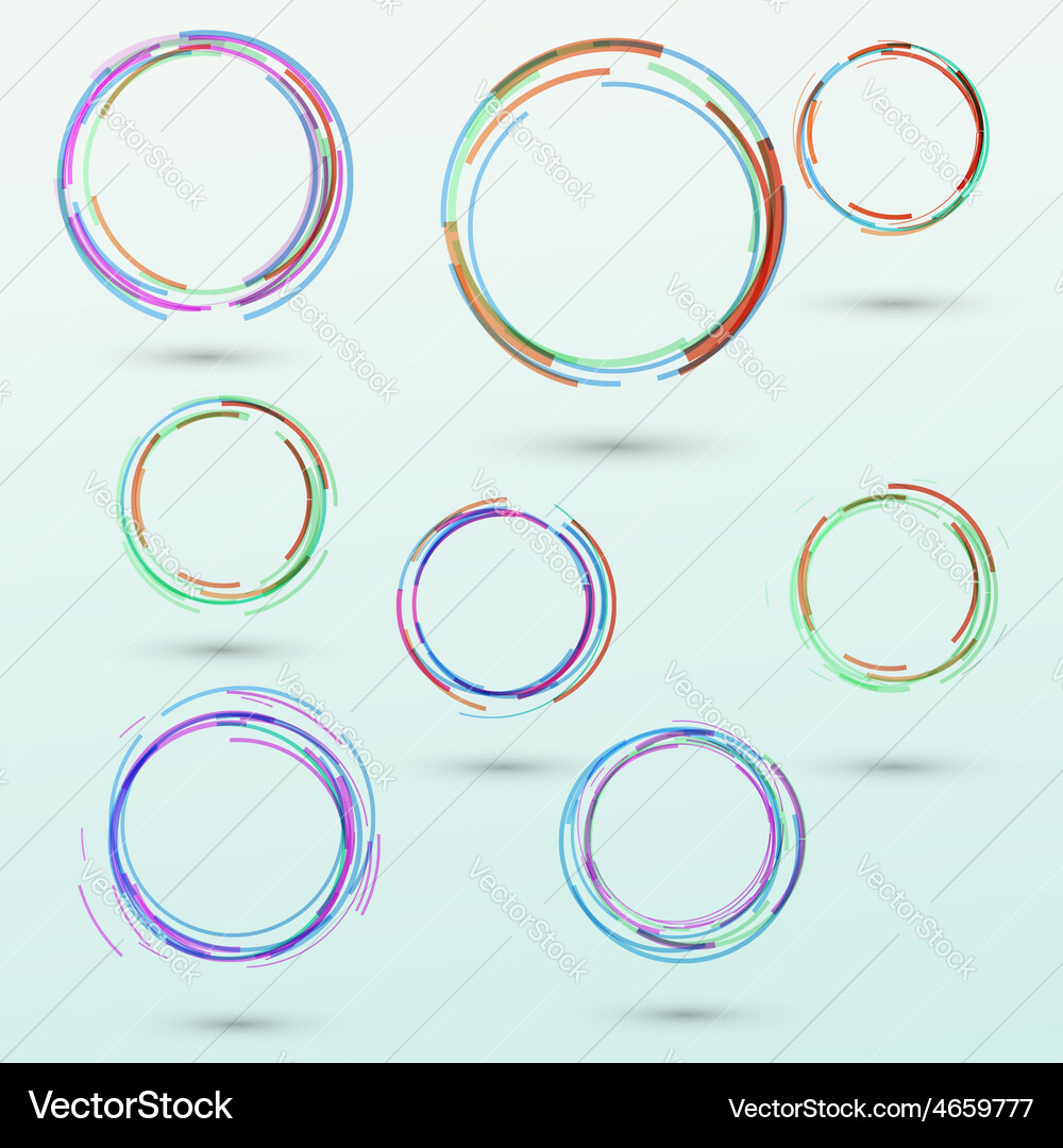 Dynamic Orbit Circle Pattern Vector Image