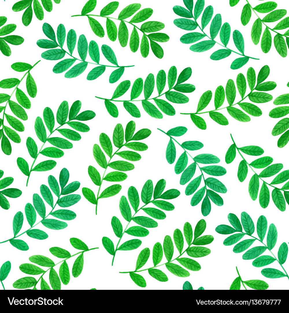 Floral seamless pattern with green leaves Floral seamless pattern with green leaves vector image