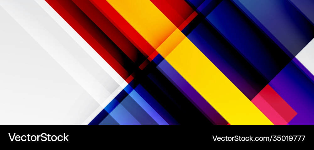 Geometric abstract backgrounds with shadow lines Vector Image