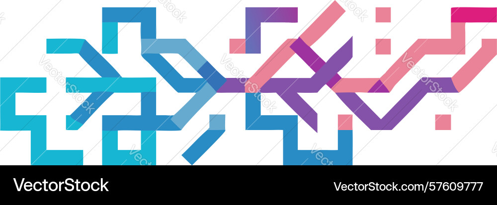 Modern abstract interconnected geometric network vector image