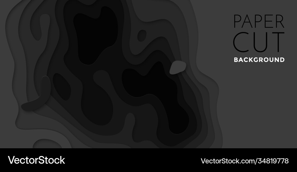 Abstract gradient black paper layers pattern Abstract gradient black paper layers pattern vector image