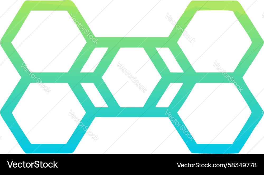 Dynamic Interlocking Hexagons Vector Image