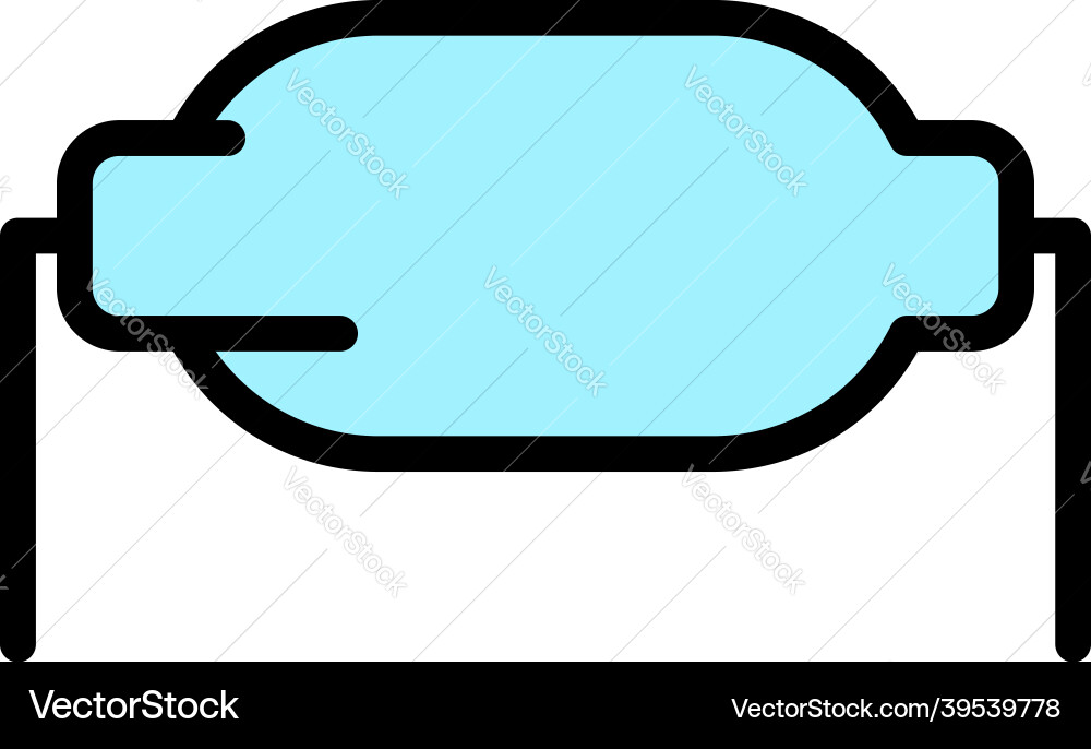 Fixed resistor icon color outline Fixed resistor icon color outline vector image