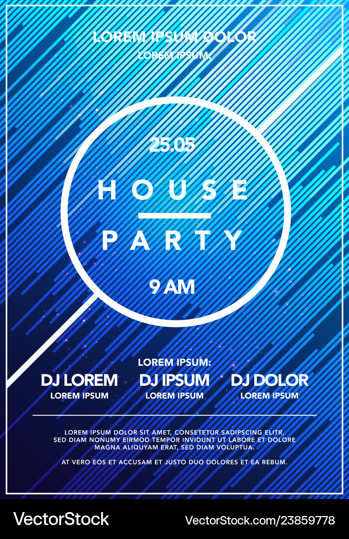 Futuristic Party Flyer vector image