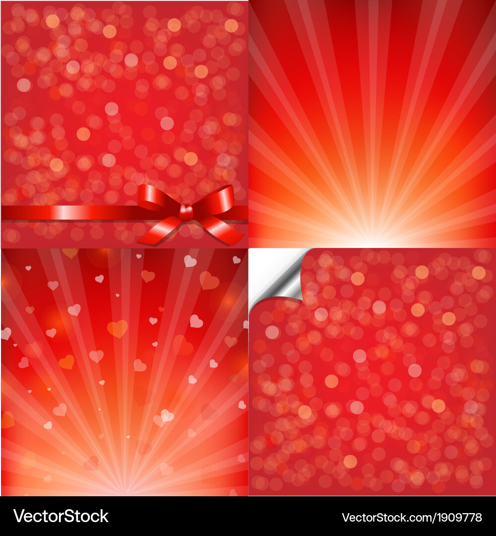 Red Bokeh Backgrounds - Abstract Collection vector image