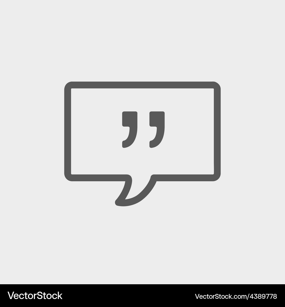 Speech bubble with punctuation symbol thin line Vector Image