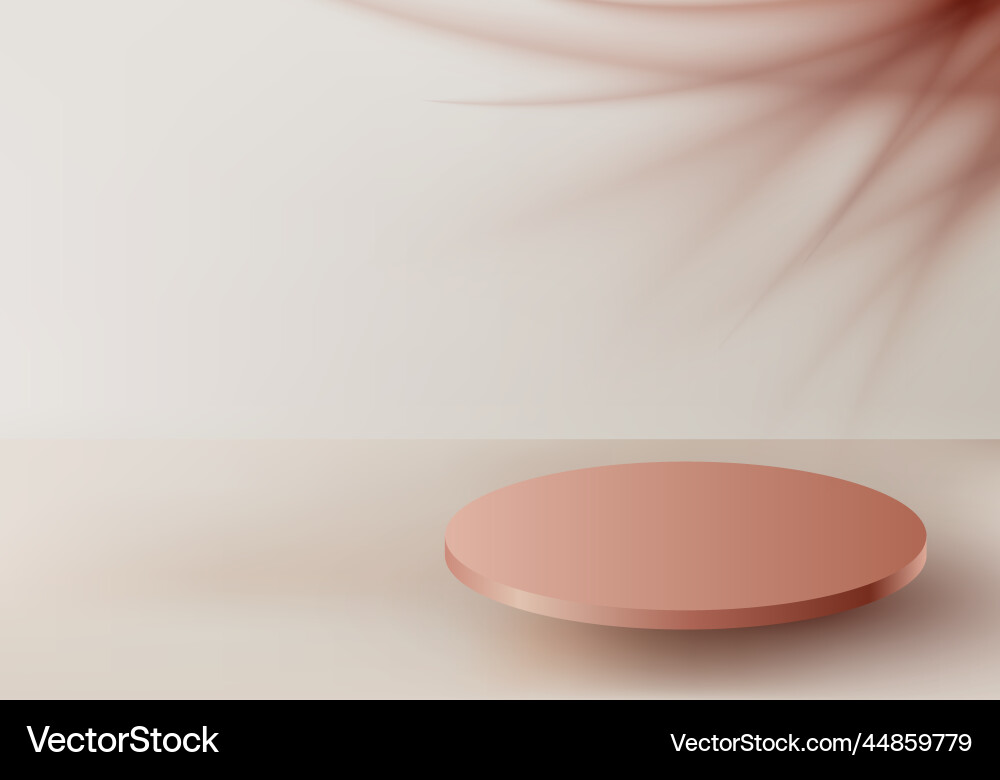 3d realistic empty podium with shadows vector image