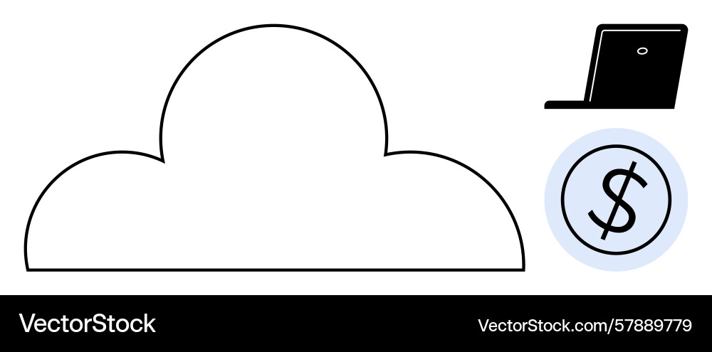 Cloud computing concept linking technology Cloud computing concept linking technology Vector Image