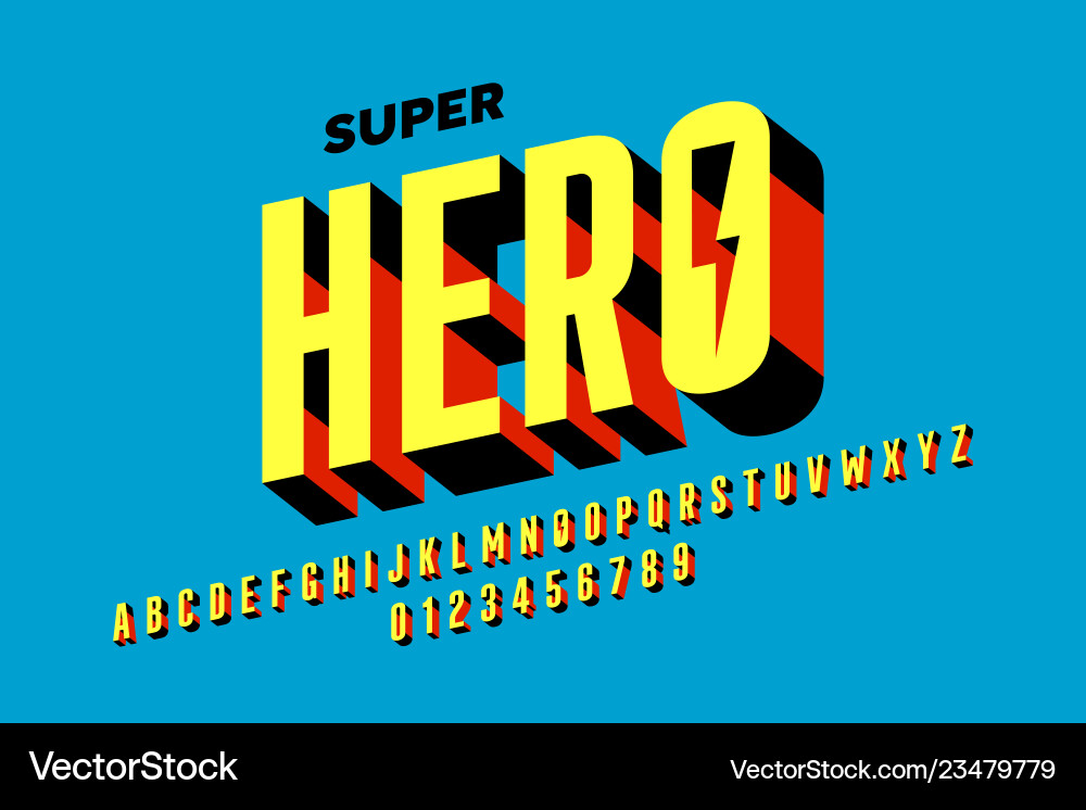 Comic Book Font - Bold & Colorful vector image