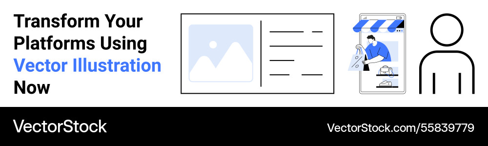Digital transformation using graphics for e Vector Image