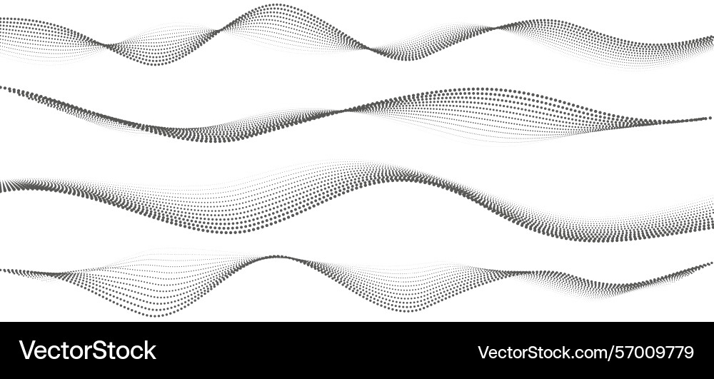 Halftone waves abstract flow wave pattern Halftone waves abstract flow wave pattern vector image