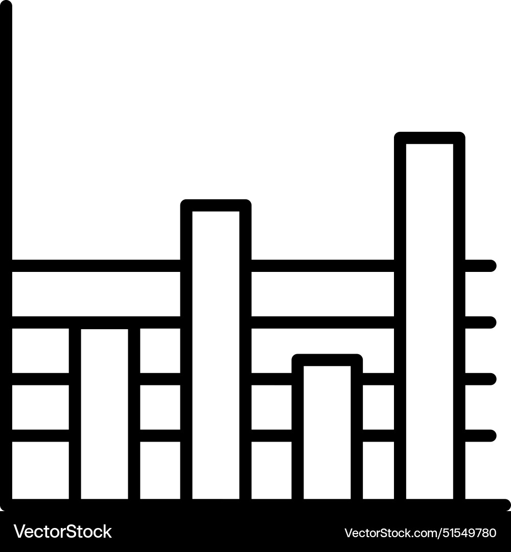 A graph with circle in the middle A graph with circle in the middle vector image