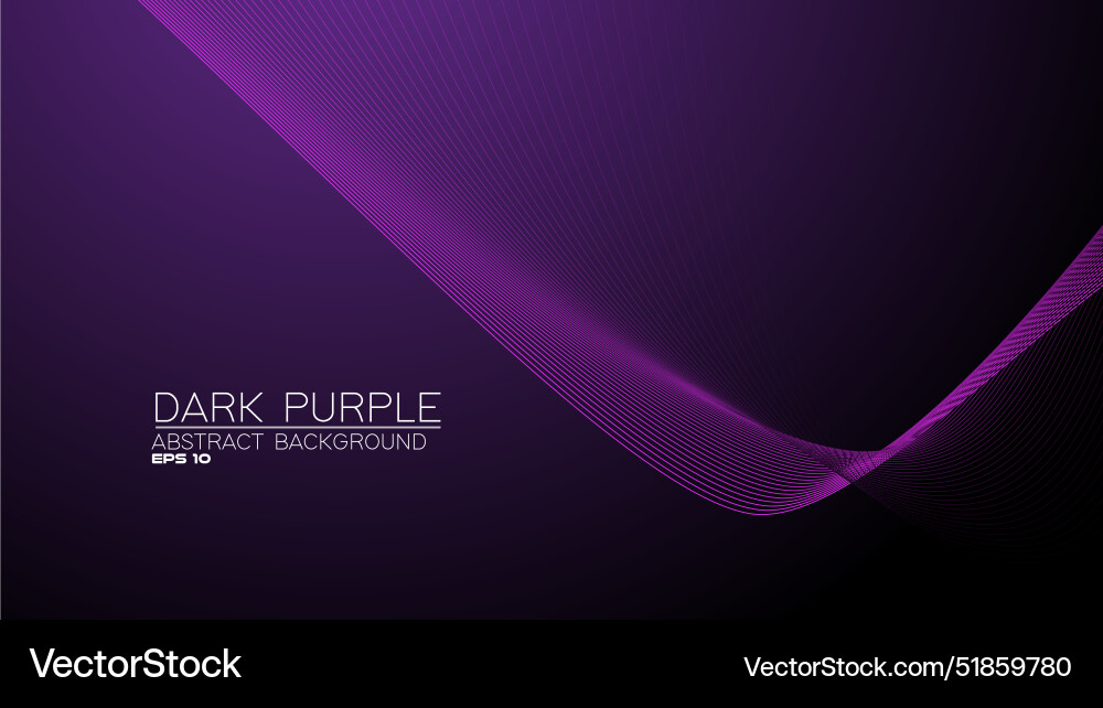 Dark purple abstract background with curve lines Dark purple abstract background with curve lines Vector Image