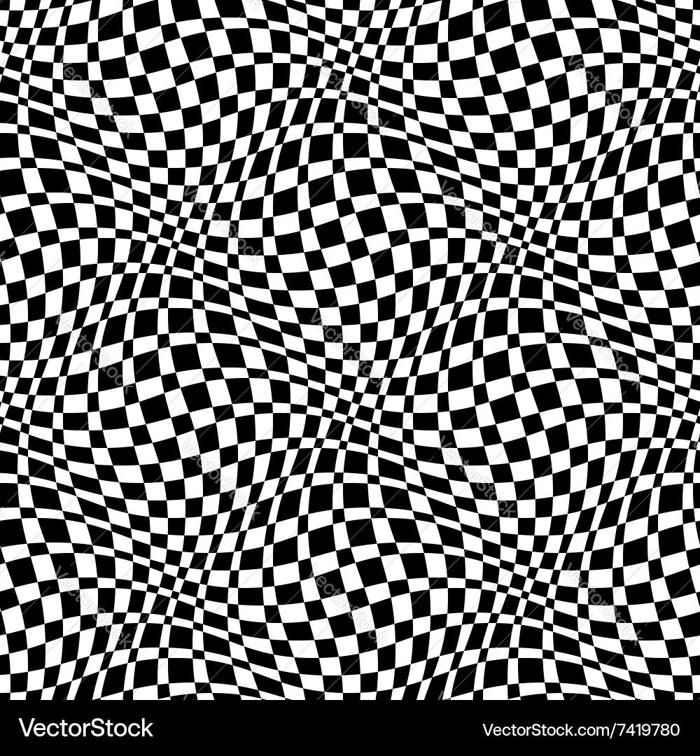 Dynamic Checkered Wave Pattern vector image