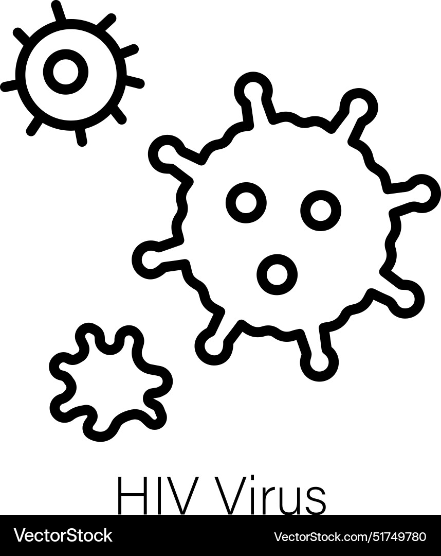 Hiv virus Royalty Free Vector Image - VectorStock