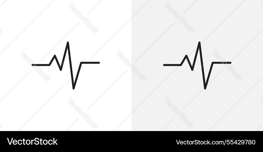 Pulse icons pack for apps and ui ux desigs vector image