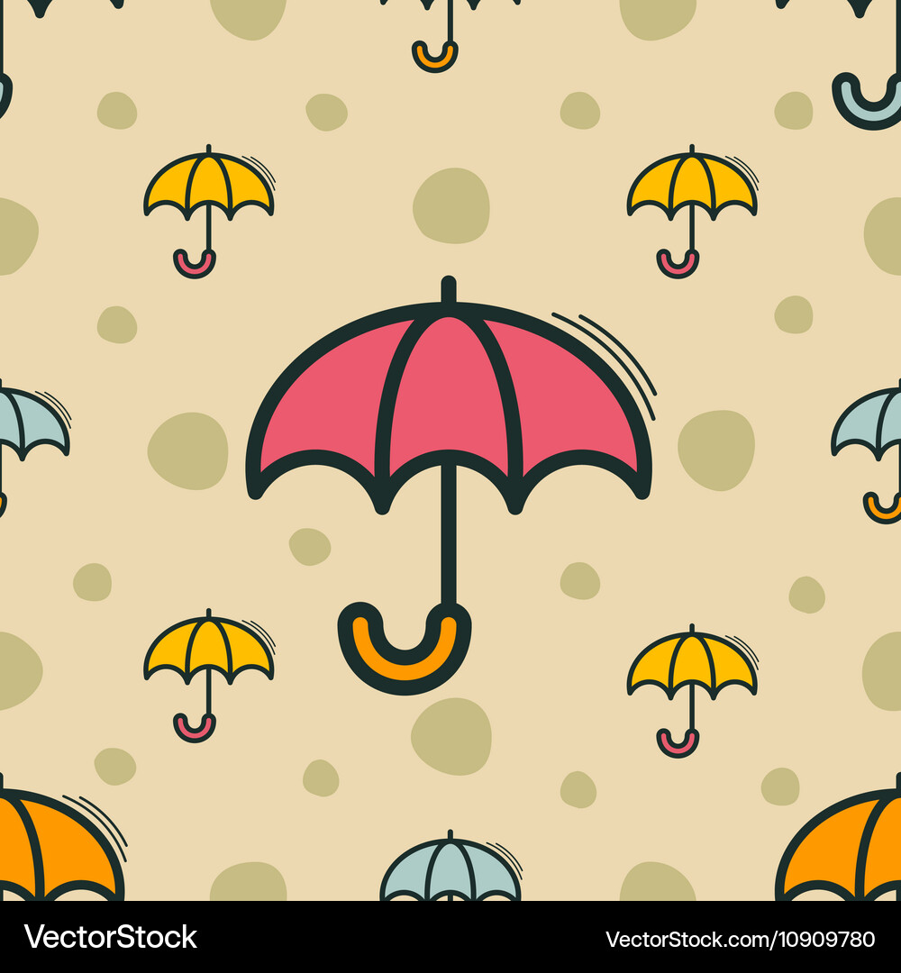 Seamless pattern with umbrellas Vector Image