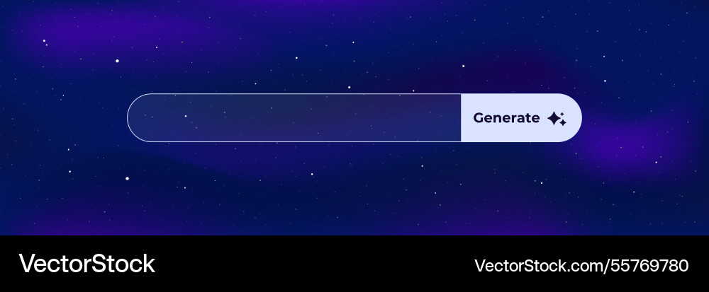 Stylish search bar with generate button vector image