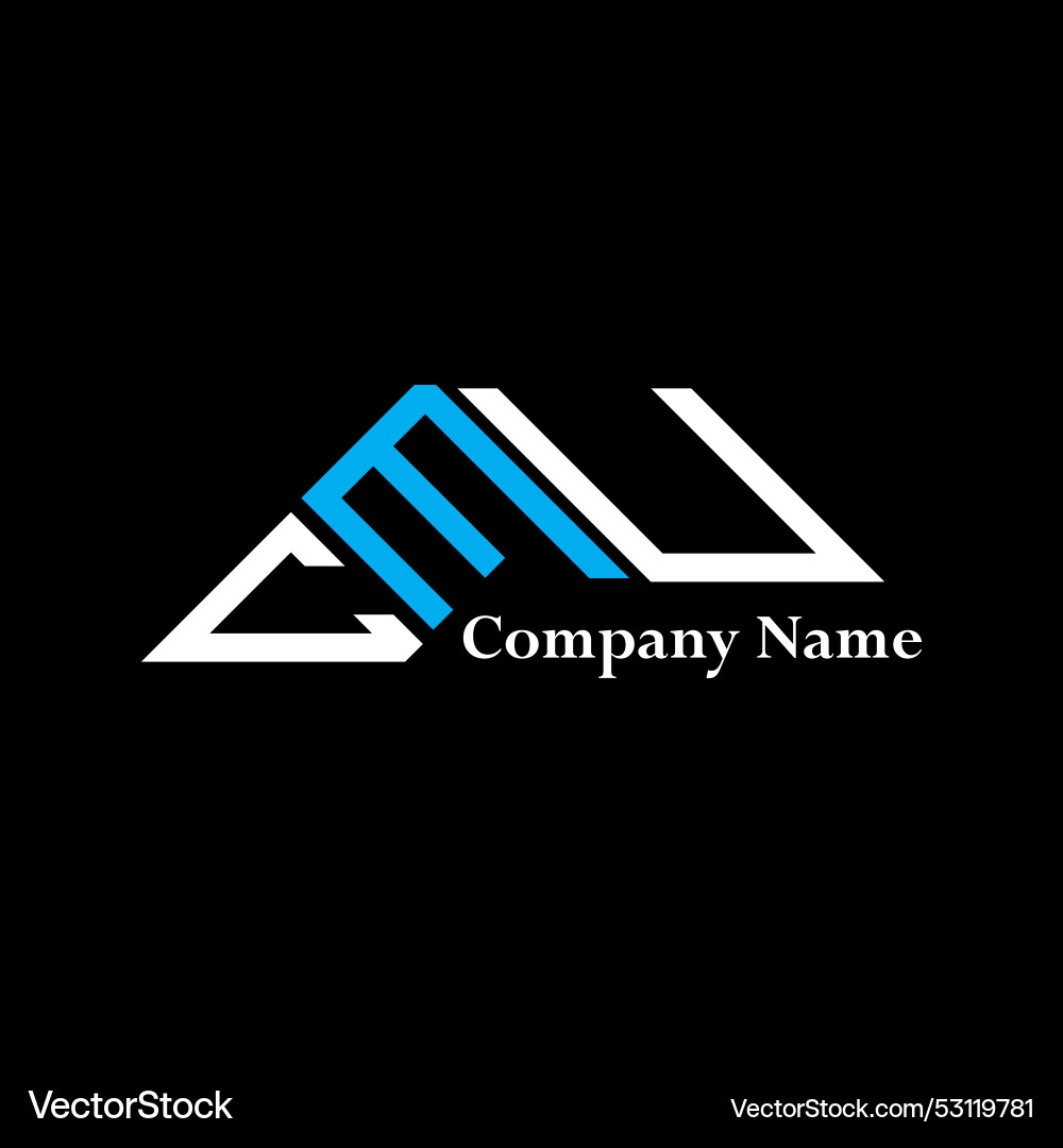 Cmu logo design simple and modern Vector Image