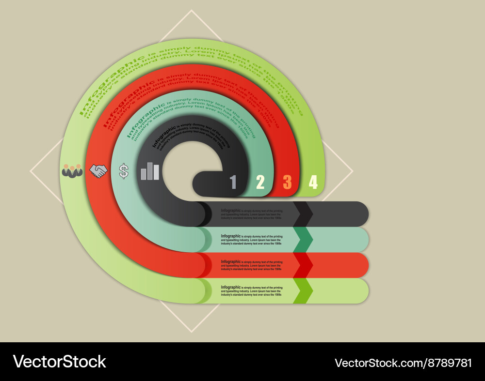 Dynamic Circular Data Flow Vector Image