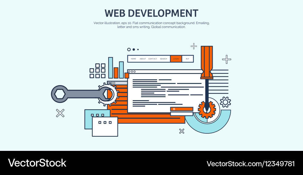 Flat background coding vector image